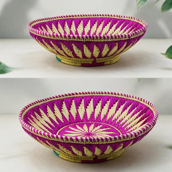 Moonj_Coiled_Grass_Floral_Pink_Basket