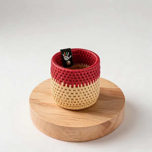 Yarn_Handcrafted_Red_Pen_Stand