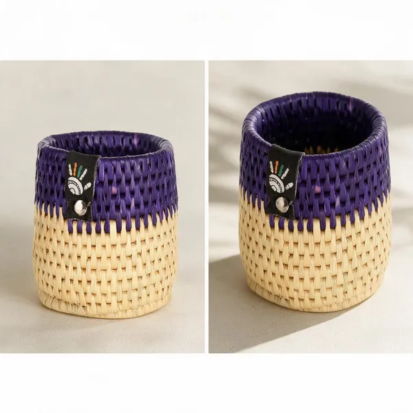 Moonj_Handcrafted_Purple_Pen_Stand