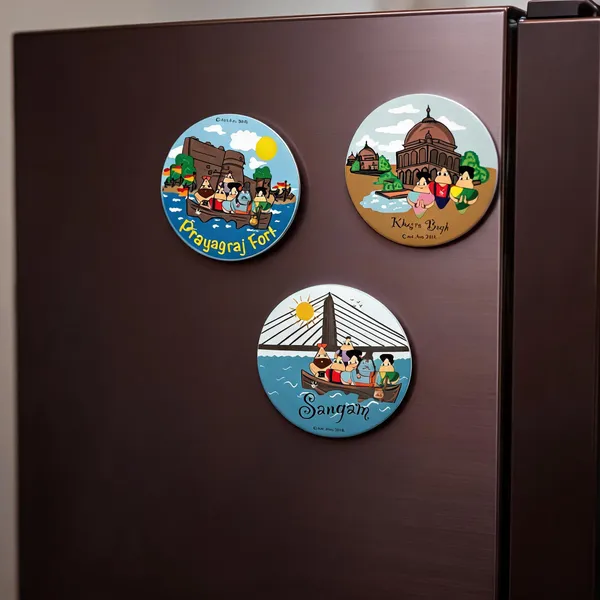 Kumbh_Mela_Prayagraj_Handcrafted_Fridge_Magnet_Set_Of_3