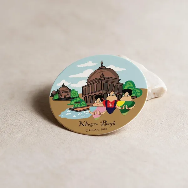 Kumbh_Mela_Khusro_Bagh_Handcrafted_Fridge_Magnet_3_Inch
