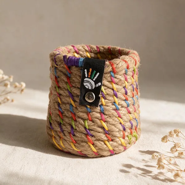 Jute_Handcrafted_Beige_Pen_Stand