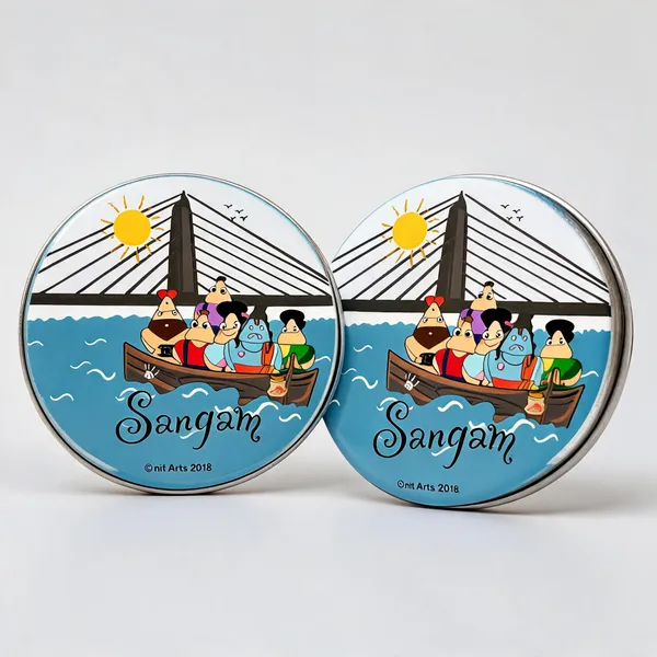 Kumbh_Mela_Sangam_Handcrafted_Fridge_Magnet_3_Inch_-_Pack_of_2