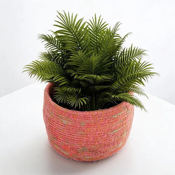 Fabric_Handcrafted_Pink_Plant_Holder