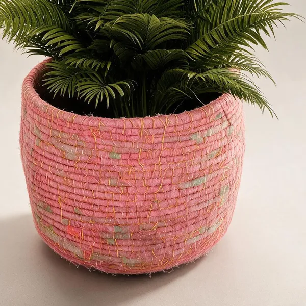Fabric_Handcrafted_Pink_Plant_Holder