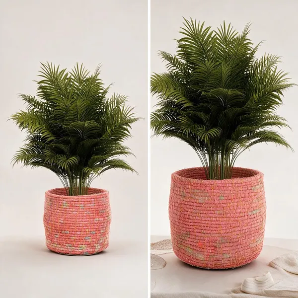 Fabric_Handcrafted_Pink_Plant_Holder