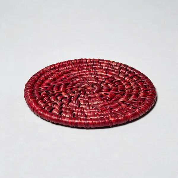 Grass_Fiber_Ruby_Handcrafted_Coaster