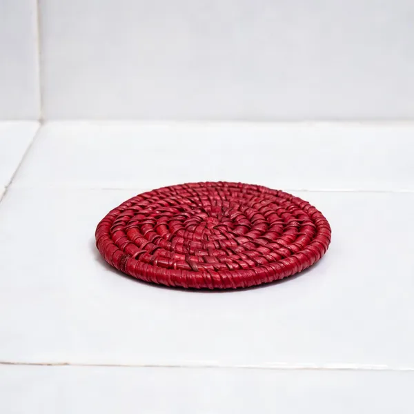 Grass_Fiber_Ruby_Handcrafted_Coaster