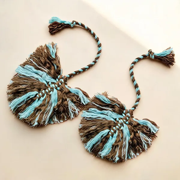 Teal_Woolen_Bookmark_-_Pack_of_2