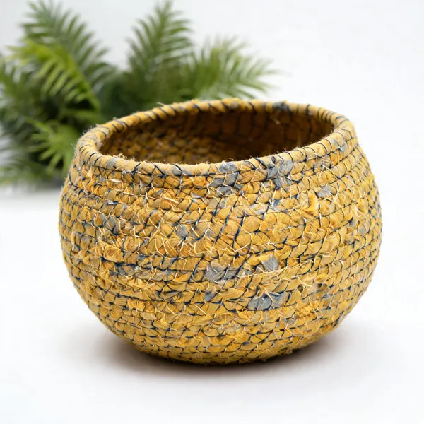Fabric_Handcrafted_Golden_Harvest_Plant_Holder