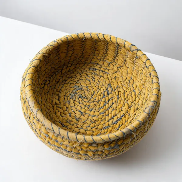 Fabric_Handcrafted_Yellow_Plant_Holder