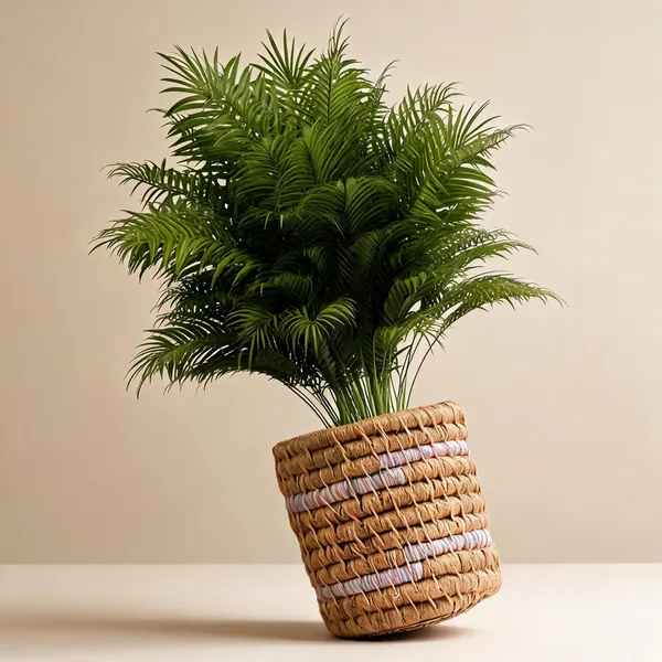 Jute_Handcrafted_Beige_Designer_Plant_Holder