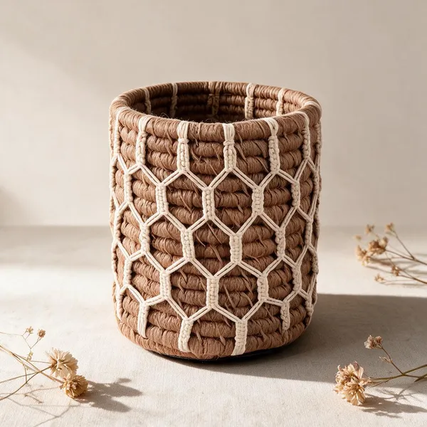 Jute_Bohemian_Brown_Macrame_Plant_Holder