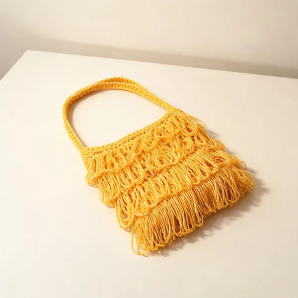 Golden_Crochet_Frilled_Satchel_Bag_For_Women