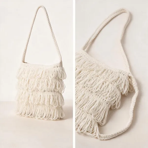 White_Crochet_Frilled_Satchel_Bag_For_Women