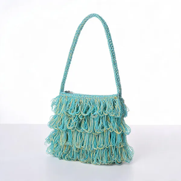 Blue_Crochet_Frilled_Satchel_Bag_For_Women