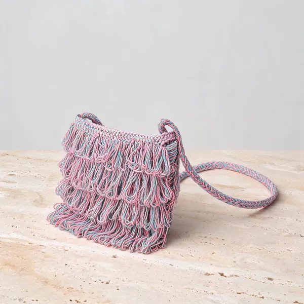 Pink_Blue_Crochet_Frilled_Satchel_Bag_For_Women
