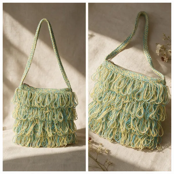 Blue_Yellow_Crochet_Frilled_Satchel_Bag_For_Women