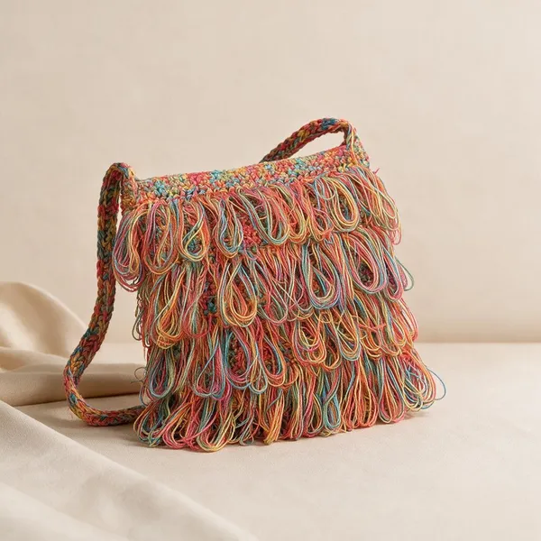 Coral_Multi_Crochet_Frilled_Satchel_Bag_For_Women