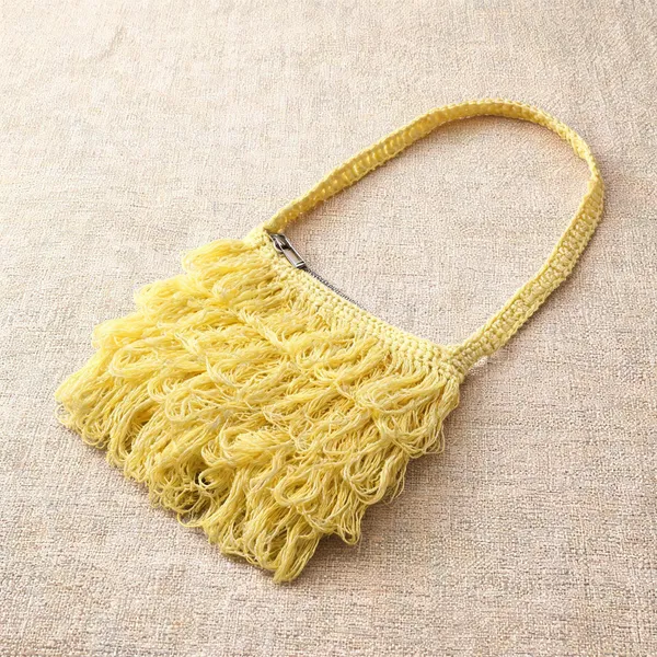 Sunny_Yellow_Crochet_Frilled_Satchel_Bag_For_Women