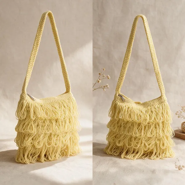 Sunny_Yellow_Crochet_Frilled_Satchel_Bag_For_Women