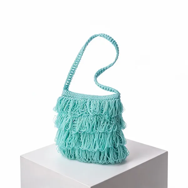 Seagreen_Crochet_Frilled_Satchel_Bag_For_Women
