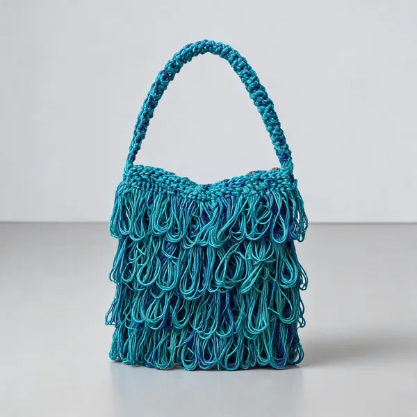 Cerulean_Multi_Crochet_Frilled_Satchel_Bag_For_Women