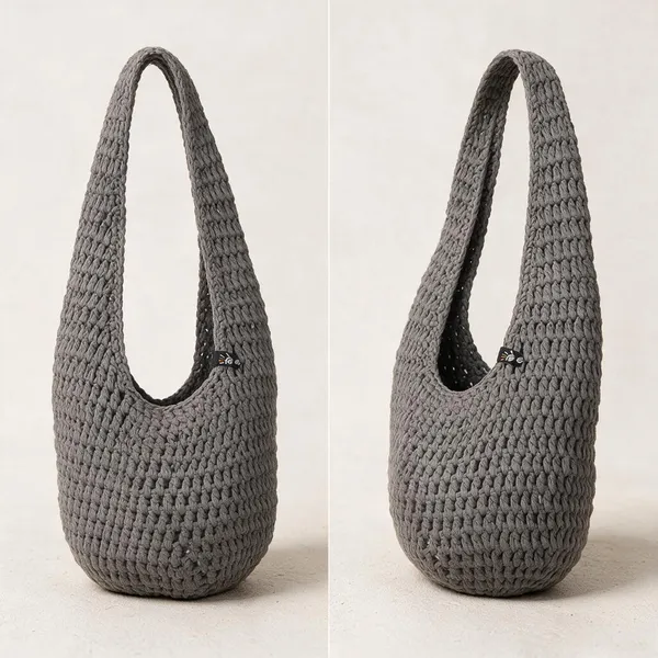 Gray_Cotton_Crochet_Beach_Tote_For_Unisex