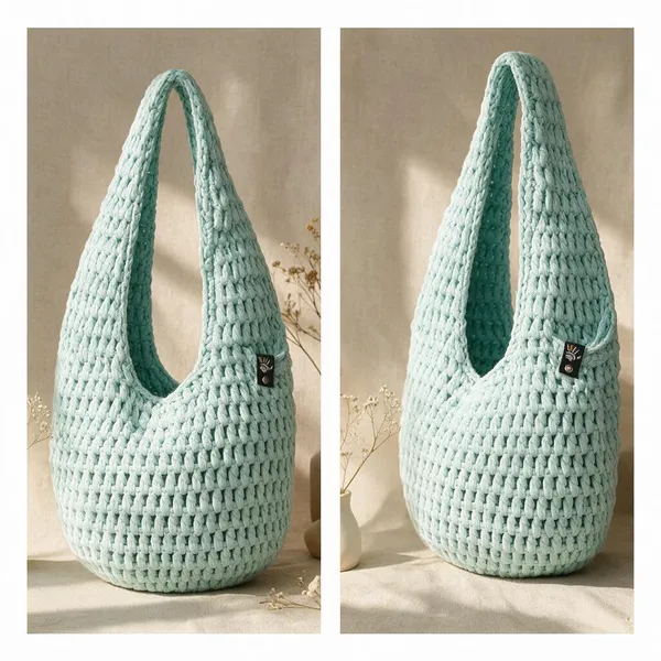 Azure_Cotton_Crochet_Beach_Tote_For_Unisex
