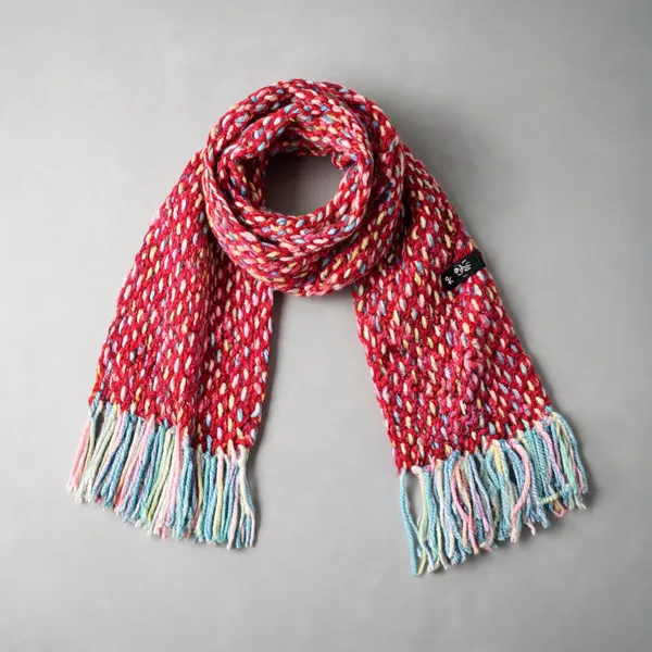Crimson_Acro_Wool_Handwoven_Weave_Scarf_For_Unisex