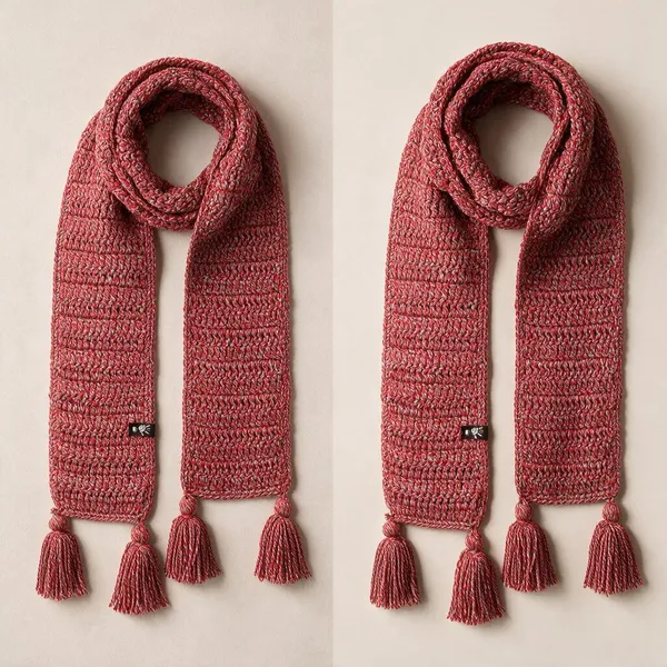 Red_Acro_Wool_Crochet_Scarf_For_Unisex