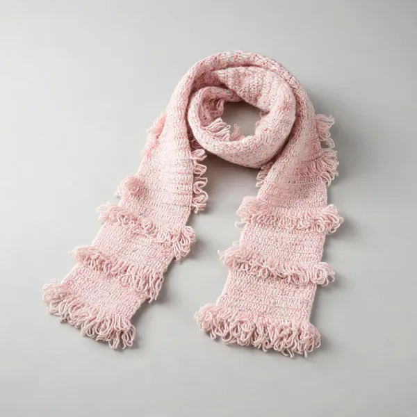 Blush_Pink_Acro_Wool_Crochet_Frilled_Scarf_For_Unisex