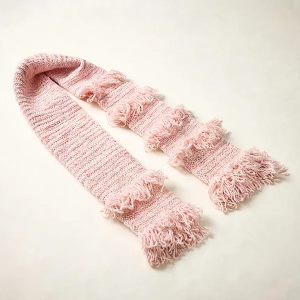 Blush_Pink_Acro_Wool_Crochet_Frilled_Scarf_For_Unisex
