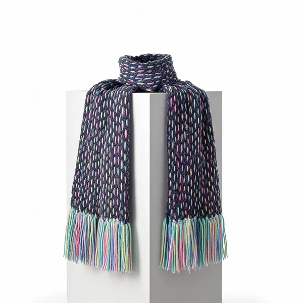 Misty_Grey_Acro_Wool_Crochet_Weave_Scarf_For_Men/Women