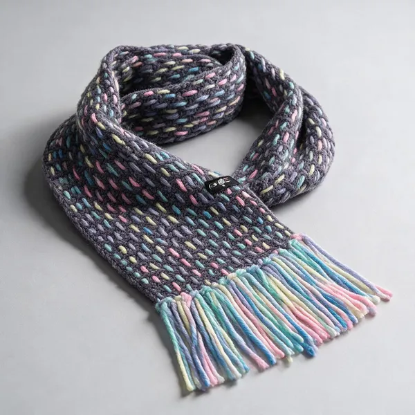 Misty_Grey_Acro_Wool_Crochet_Weave_Scarf_For_Men/Women