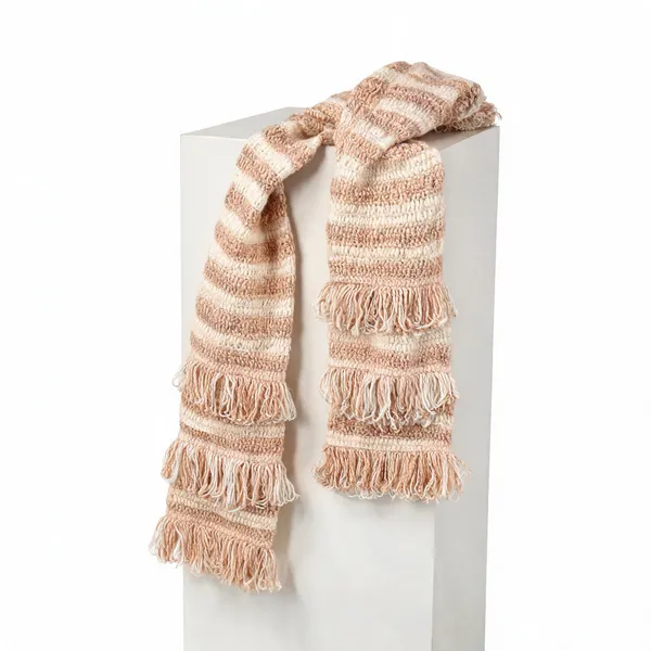 Wood_Cream_Acrylic_Wool_Crochet_Frilled_Scarf_For_Unisex