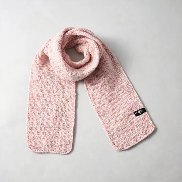 Pastel_Pink_Acro_Wool_Crochet_Scarf_For_Unisex