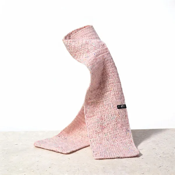 Pastel_Pink_Acro_Wool_Crochet_Scarf_For_Unisex