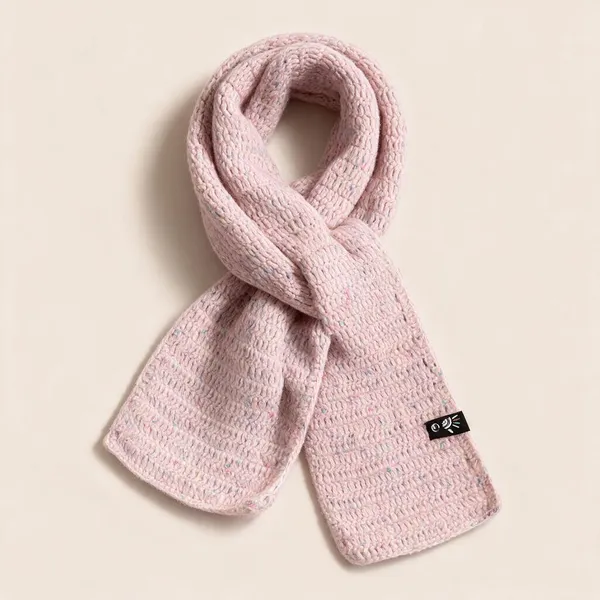 Pastel_Pink_Acro_Wool_Crochet_Scarf_For_Unisex