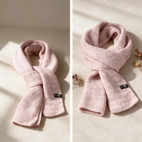 Pastel_Pink_Acro_Wool_Crochet_Scarf_For_Unisex