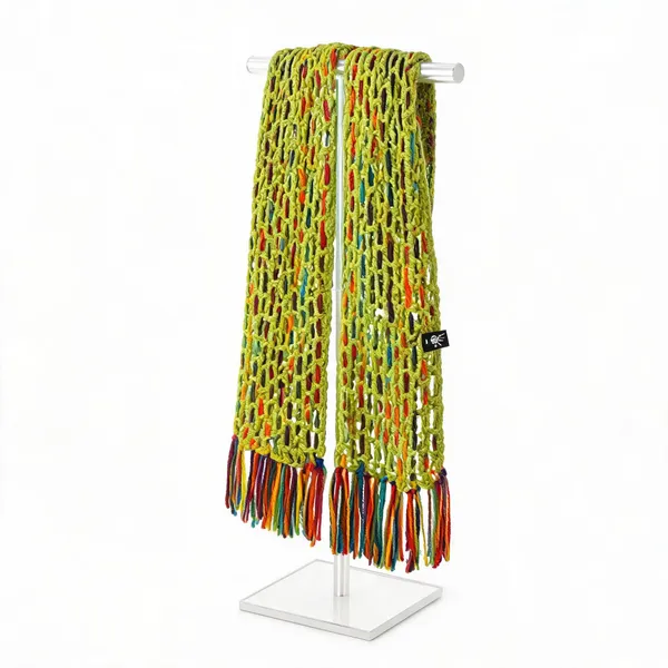 Parrot_Green_Acrylic_Wool_Fusion_Weave_Scarf_For_Unisex