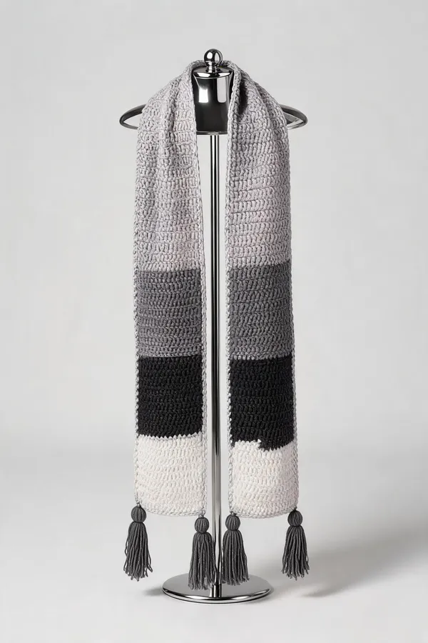 Grey_Acro_Wool_Crochet_Scarf_For_Men_Women