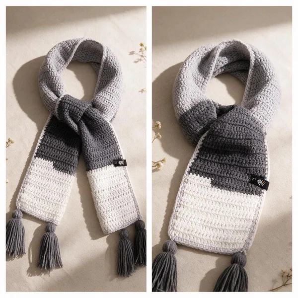 Grey_Acro_Wool_Crochet_Scarf_For_Men_Women