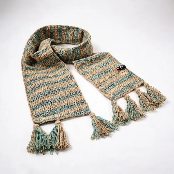 Sand_Sea_Green_Acro_Wool_Crochet_Scarf_For_Unisex