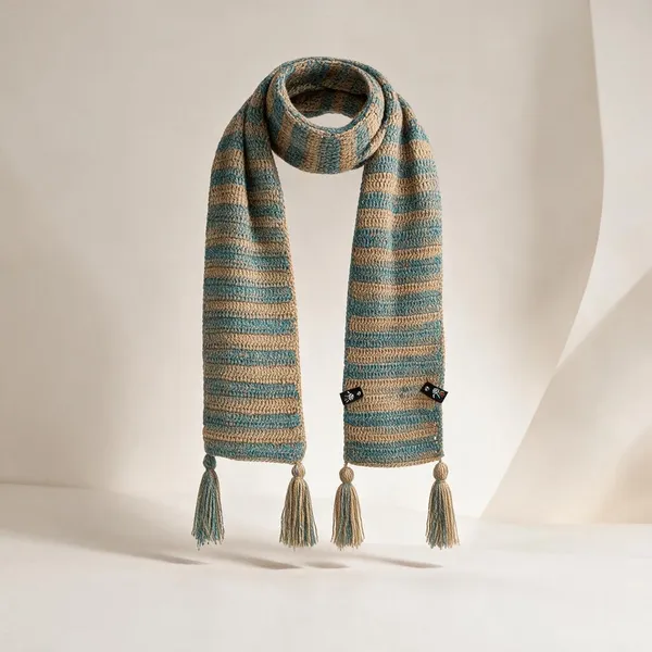 Sand_Sea_Green_Acro_Wool_Crochet_Scarf_For_Unisex