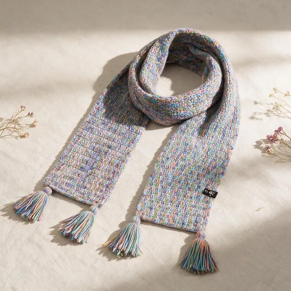 Multicolor_Acro_Wool_Crochet_Fantasy_Scarf_For_Men/Women