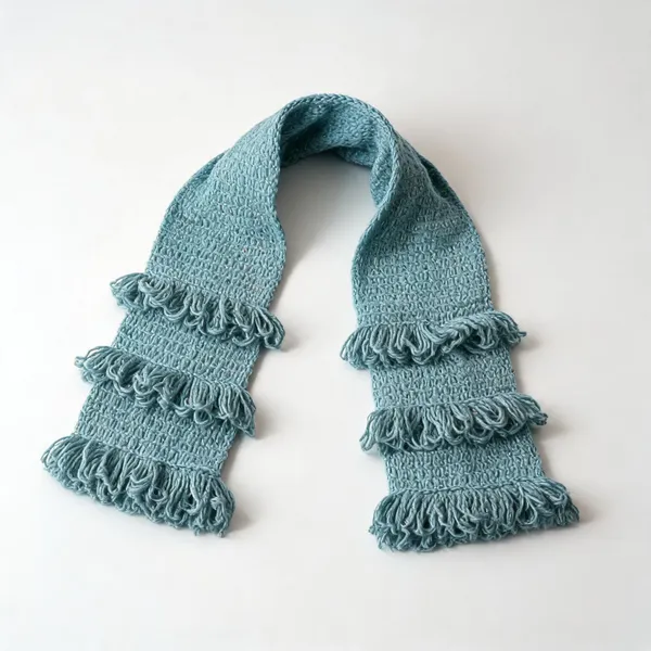 Azure_Acro_Wool_Crochet_Frilled_Scarf_For_Men/Women