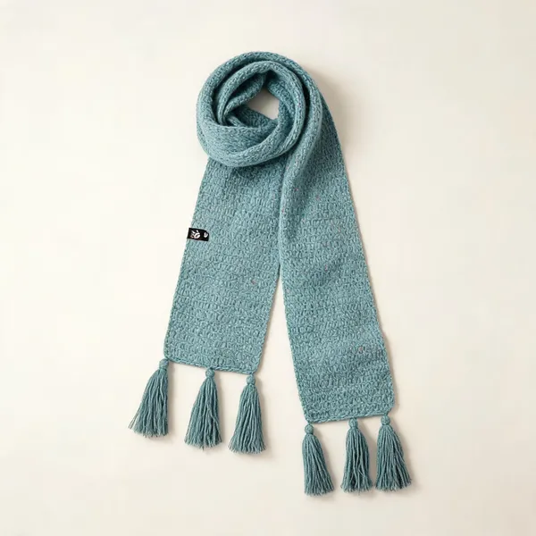 Turquoise_Acro_Wool_Crochet_Scarf_For_Men_Women