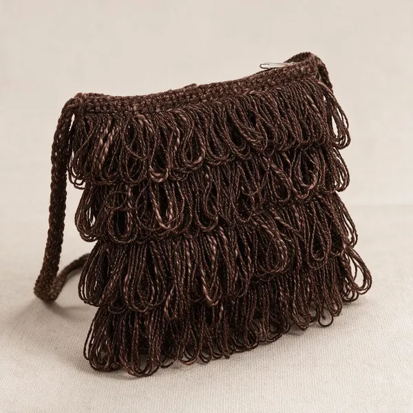 Brown_Crochet_Frilled_Satchel_Bag_For_Women