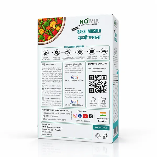 NOMIX_Vegetable_Curries_&_Raita_Kit_-_7_Packs_-_1100g
